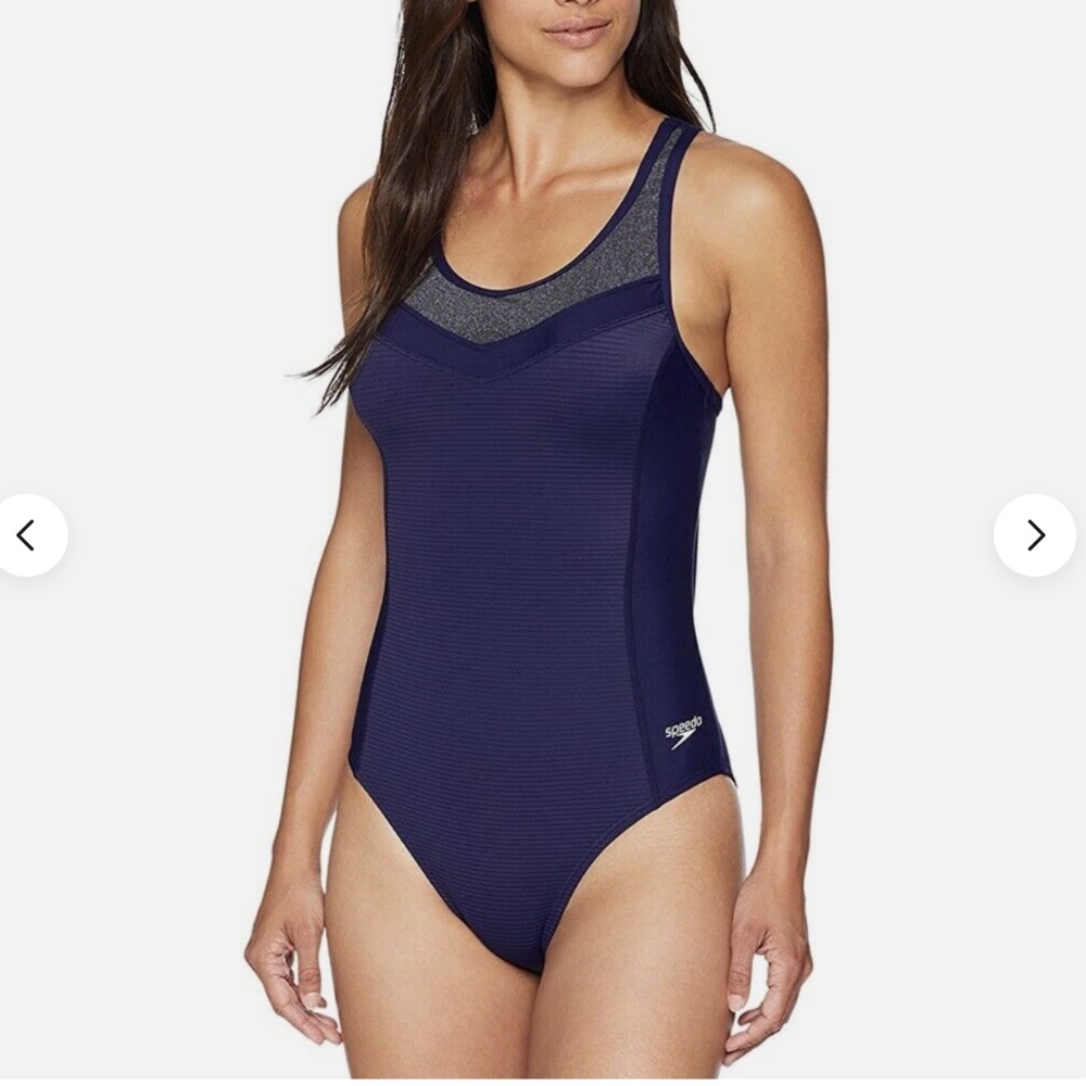 Speedo Women's Swimsuit One Piece Endurance Touchback-NWT